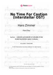 Sheet music, chords Hans Zimmer - No Time For Caution (Interstellar OST)