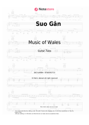 Sheet music, chords Music of Wales - Suo Gân