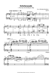 Sheet music, chords Rimsky-Korsakov - Scheherazade, Op. 35: I. The Sea And Sindbad's Ship