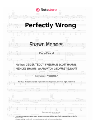 Sheet music, chords Shawn Mendes - Perfectly Wrong