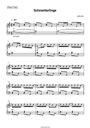 Sheet music, chords AYLIVA - Schmetterlinge