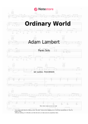 Sheet music, chords Adam Lambert - Ordinary World